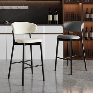 Sgabelli da <span class=keywords><strong>Bar</strong></span> Moderni in Metallo Usati con Schienale Senza Braccioli, Sedie Alte Trendy per Ristoranti e <span class=keywords><strong>Bar</strong></span>, Uso Commerciale, Smontabili - Product Image 3