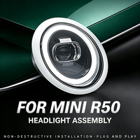 Adapté aux modèles BMW MINI/R50/R52/R53 2001-2007, modification du bloc optique avant avec lentille LED et feux de jour.