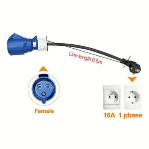 1เฟส16A 32A สีฟ้าซีอี3ขา5ขาปลั๊กไฟไปยังสหราชอาณาจักร SCHUKO สายอะแดปเตอร์เชื่อมต่ออะแดปเตอร์ - Product Image 2