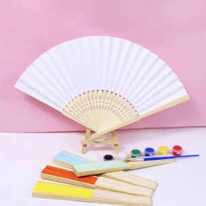 Abanico de Mano de Bambú Personalizado con Nombre Impreso en Seda, con Tema de Boda 'Love', Estilo Arte Folclórico, Decoración del Hogar - Product Image 4