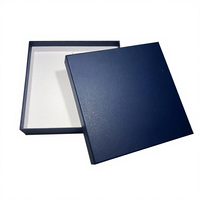 Lot de boîtes cadeaux de luxe auto-érectables avec couvercle orange et sac en papier kraft, prêtes à l'expédition, avec finition mate et gaufrage