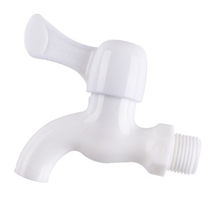Robinet en plastique à eau froide standard à 4 points pour usage domestique avec buse à ouverture rapide, pour éviers en céramique et bassins de lavage avec robinet pour serpillière - Product Image 1
