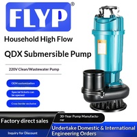 Pompe submersible de découpe des eaux usées haute pression en acier inoxydable 370W 1,5 pouce 8m OEM personnalisable 2 CV avec lame de découpe externe pour