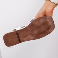 Sandales d'extérieur pour femmes, style rétro, tissées, tendance, printemps et été, talon bas, bout carré, chaussures de plage