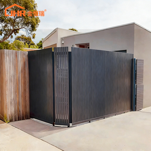JHR 90 Degree <strong>Corner</strong> Sliding Gate Driveway Automatic Driveway Folding Curve <strong>Corner</strong> Gate Modern Metal Gate Motorised <strong>Corner</strong> - Product Image 1