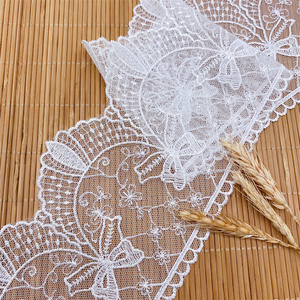 Tissu double maille Polyester Soie Broderie Paillettes Lolita DIY pour chaussures Broderie en maille Dentelle - Product Image 1