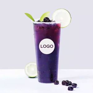 Gobelets en plastique transparent jetables en PP de 16 et 24 oz pour café glacé, avec couvercles et pailles, personnalisables avec logo du fabricant - Product Image 1