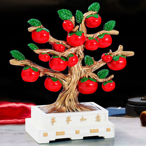 Persimmon <b>Tree</b> Ornament Resin Decorative Plant For Home Living Room Entryway Housewarming Gift - Product Image 2