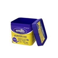 Boîte carrée en plastique IML personnalisée pour l'emballage de yaourt au lait de brebis inviolable