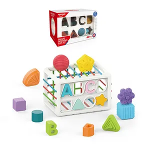 Infant Education Game Puzzle Sesele mit Bausteinen Forms ortierung Babys pielzeug für Kinder