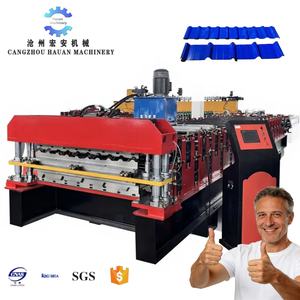 Máquina de Conformado de Tejas Onduladas de PVC HANAU, Totalmente Automática, con Engranajes y Rodamientos, para Protección Ambiental - Product Image 1