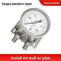 Dual-diaphragm High-static Differential Pressure Gauge YPAN Model 10MPa Valve Group Oil-filled Shock-resistant Stainless Steel