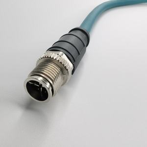 Oferta especial: Conector AN HUA personalizado M12 de 8 pines, código X, macho y hembra, RJ45, IP67, impermeable, cobre sin oxígeno, industrial electrónico - Product Image 4