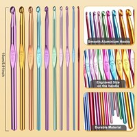 Kit personnalisé de deux crochet avec modèles de crochet, boules de fil, aiguilles, kit d'accessoires, sac Goodie