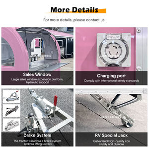 जिनिजिंग अनुकूलित कॉफी ट्रेलर सड़क मोबाइल आइसक्रीम कॉफी बियर बार फास्ट फूड स्टैंड ट्रक के साथ फास्ट फूड स्टैंड ट्रक - Product Image 3