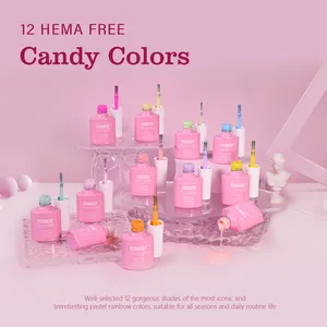 FZN Nails Supplies Salon HEMA FREE Macaron Pastel Neon Nail Kit Professional Full Set Heart Nail Painting Tech Uv Gel