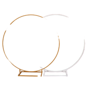 Dropshipping Aimexn Golden Metal Wedding Arch <b>Backdrop</b> <b>Stand</b> Eco-Friendly 5-6ft for Ceremony Circle Balloon Arch Decoration - Product Image 1