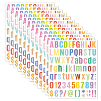 Autocollants en vinyle couleur bonbon, lettres et chiffres, autocollants imperméables, vente en gros, décoration DIY pour bouteille d'eau, téléphone, carnet