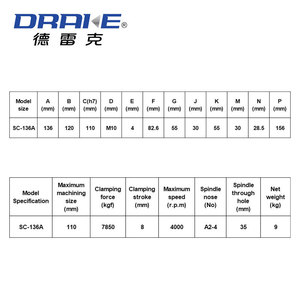 <span class=keywords><strong>Mandrin</strong></span> d'indexage CNC Drake série SC-136A, <span class=keywords><strong>mandrin</strong></span> d'indexage haute vitesse pour tour et fraiseuse CNC - Product Image 5
