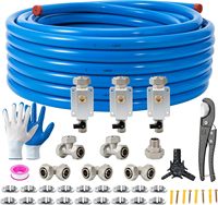 Kit de conduite d'air comprimé YML haute pression 3/4 pouce ID 200FT HDPE-Aluminium 200 PSI 170 pièces d'accessoires de tuyauterie pour garage et atelier