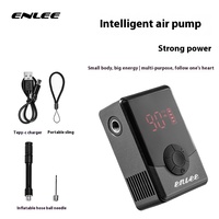 Pompe électrique à affichage numérique rechargeable ENLEE pour vélo Mini gonfleur rapide avec valve Schrader haute pression Pompe intelligente