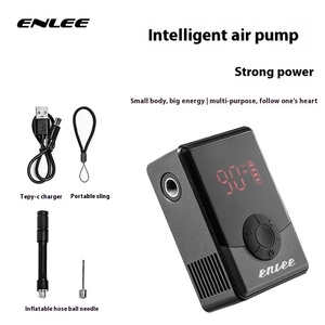 Pompe électrique à affichage numérique rechargeable ENLEE pour vélo Mini <span class=keywords><strong>gonfleur</strong></span> <span class=keywords><strong>rapide</strong></span> avec valve Schrader haute pression Pompe intelligente - Product Image 5