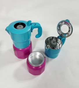 Stovetop 6 ly cổ điển Ý Espresso cà phê <span class=keywords><strong>Maker</strong></span> Moka nồi, phong cách cũ thời trang cà phê <span class=keywords><strong>Maker</strong></span> Mocha nồi với cửa sổ có thể nhìn thấy - Product Image 3