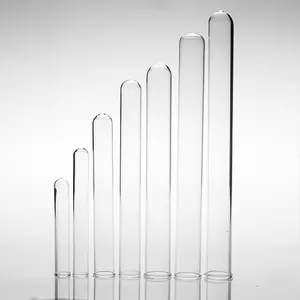 I produttori possono personalizzare la produzione delle provette di vetro del fondo rotondo della bocca piatta per varie specifiche