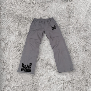 Pantalon de jogging unisexe de haute qualité personnalisé pour hommes 100% coton décontracté noir taille dégradée OEM jambe large - Product Image 1