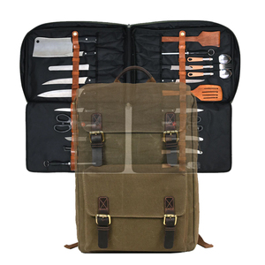 Compact Rucksack Storage Bag Tool <strong>Backpack</strong> <strong>Heavy</strong> <strong>Duty</strong> Canvas Chef Knife <strong>Backpack</strong> - Product Image 1