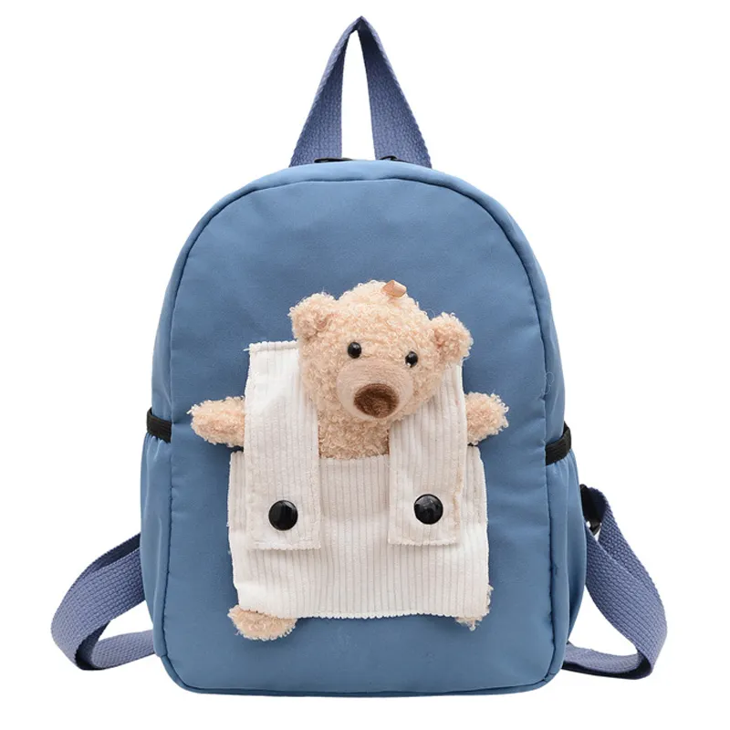 ZR468 çocuk sırt çantası anaokulu küçük ayı sevimli işık karikatür Schoolbag yansıtıcı şerit güvenlik çocuklar çanta yumuşak bebek çantası