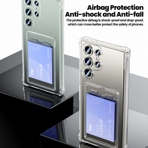 Custodia Sottile in TPU Morbido Toocki con Slot per Schede Integrato, Antiurto e Anticaduta, Sensazione di Telefono Nudo per Serie <span class=keywords><strong>Samsung</strong></span> S21-24 - Product Image 3