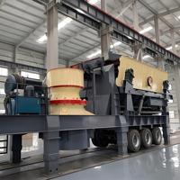 Mobile Frame Cone Crusher Crush Plant Umzug Bau abfall Aggregat Granit Calcit Hard Rock Stone Crusher Crushing Plant