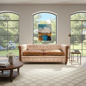 Modern Convertible Fabric Chesterfield <b>Sofa</b> <b>Bed</b> Set for Villa Workshop School & Living Room Home Furniture - Product Image 3