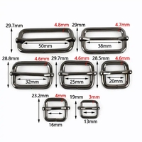 Meetee F2-12 Boucles coulissantes réglables 13-50mm pour sacs, accessoires de maroquinerie, boucles à broche carrée pour sacs à main et vêtements
