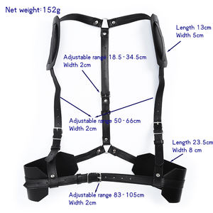 Homme <span class=keywords><strong>Gilet</strong></span> Corps Harnais Corset Ceinture Cou-Suspendu Cuir Bondage Vêtement <span class=keywords><strong>Épaule</strong></span> Taille Protection Bretelles Contraintes D'<span class=keywords><strong>épaule</strong></span> - Product Image 6