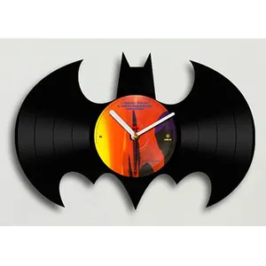 Bat shaped vinyl records wholesale wall clocks