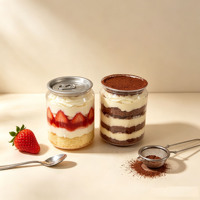 Pot à gâteau en plastique transparent vide pour mousse, dessert en couches, emballage de collations