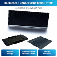 Cache-câbles en nylon ABS étanche pour plancher surélevé, gaine de passage pour câbles, gestion des fils en salle serveur, anti-poussière, personnalisable OEM