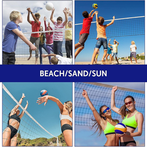 Filets de volleyball portables extérieurs de taille réglementaire 9.5*1.0m filet de jeu de balle de cornichon avec sac de transport - Product Image 3