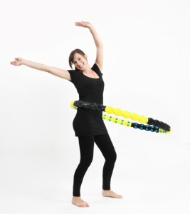 Le PE mince brûlant la graisse siffle les Hola détachables/hulas Hoops avec les boules magnétiques de massage - Product Image 3