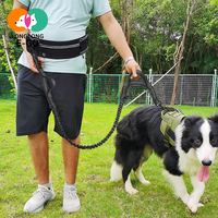 Correa Retráctil para Perros, Ligera, Portátil, Multifuncional, Antitirones, Reflectante, de Nailon, para Deportes al Aire Libre
