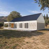 Casa Prefabricada Modular con Estructura de Acero Personalizada para Casas Prefabricadas de 3 Habitaciones con Paneles de Pared Aislados
