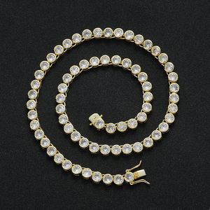 Bc249 3 मिमी 4 मिमी 5 मिमी पुरुषों और महिला टेनिस चेन हार फैशन गहने - Product Image 2