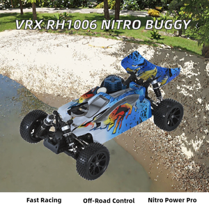 VRX RH1006 1/10 4WD Nitro RC Buggy Tout-Terrain RTR avec Moteur à Lanceur Manuel pour Course en Extérieur - Product Image 2
