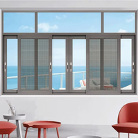 Ventanas Corredizas Modernas Xilonghe de Seis Vías, Marco Estrecho, Apertura Interior, Aluminio con Rotura de Puente Térmico, Insonorizadas, para Balcón de Hotel
