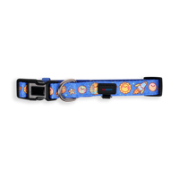 Blue Galaxy Pet Accessories Deluxe Stellar Space Harnais pour chien Bundle Harnais réglable pour animaux de compagnie avec laisse, collier, nœud papillon et bandana
