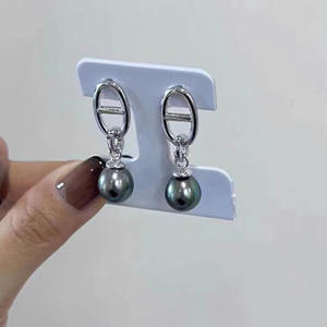 ต่างหูเงินแท้ S925 สำหรับทำเอง พร้อมอุปกรณ์ตกแต่งมุก แฟชั่นทันสมัย พร้อมฐานต่างหูแบบแข็ง รองรับลูกปัดทรงกลมขนาด 10-15 มม. รุ่น 22028 ต่างหูแบบห้อย DIY - Product Image 2