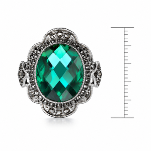 Anello Vintage Verde per Donne con Accento Viola, Accessorio da Dito per Uso Quotidiano - Product Image 5