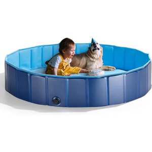 Produits pour animaux de compagnie : Bassin de douche gonflable pliable antidérapant pour intérieur et extérieur, étanche, pour le nettoyage des chiens, utilisable comme piscine - Product Image 3